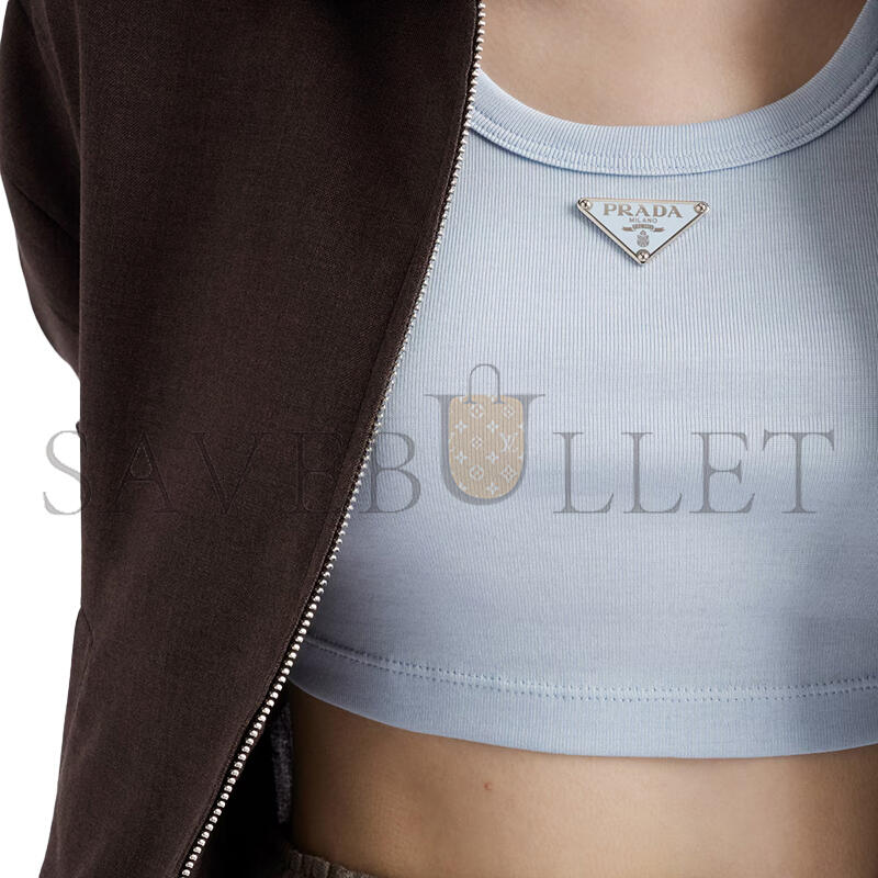 PRADA RIBBED KNIT CROP TOP 39576